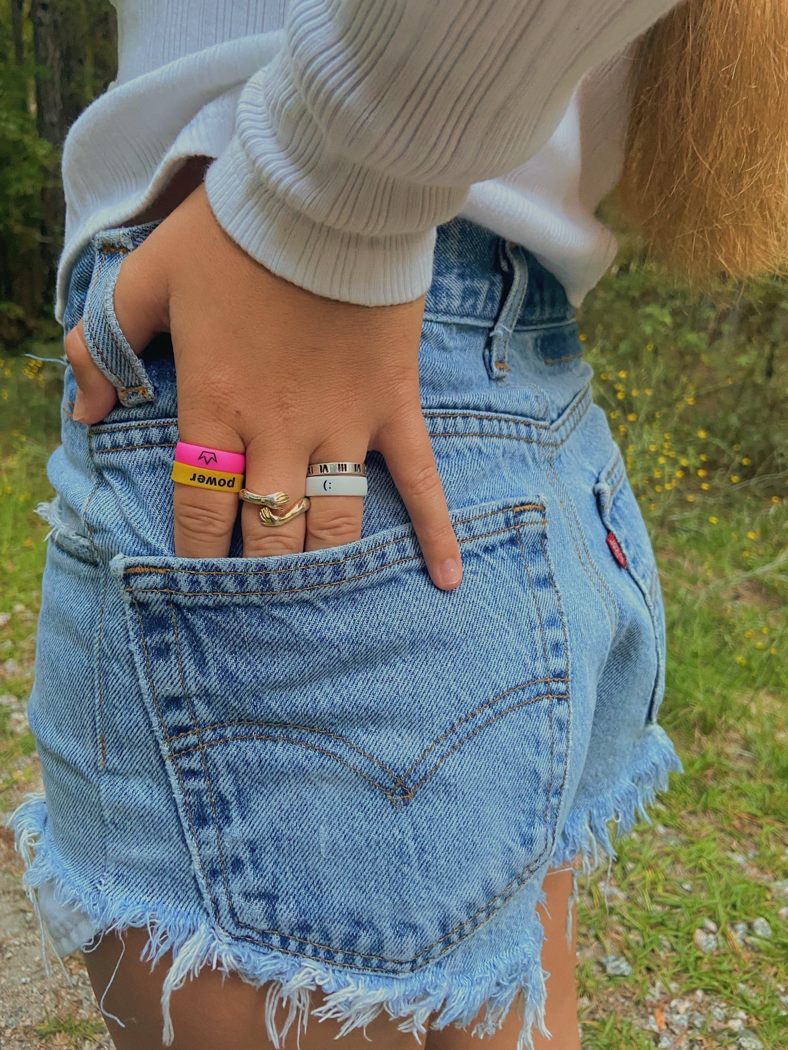 Flip Reversible flower / power Ring - Image 5