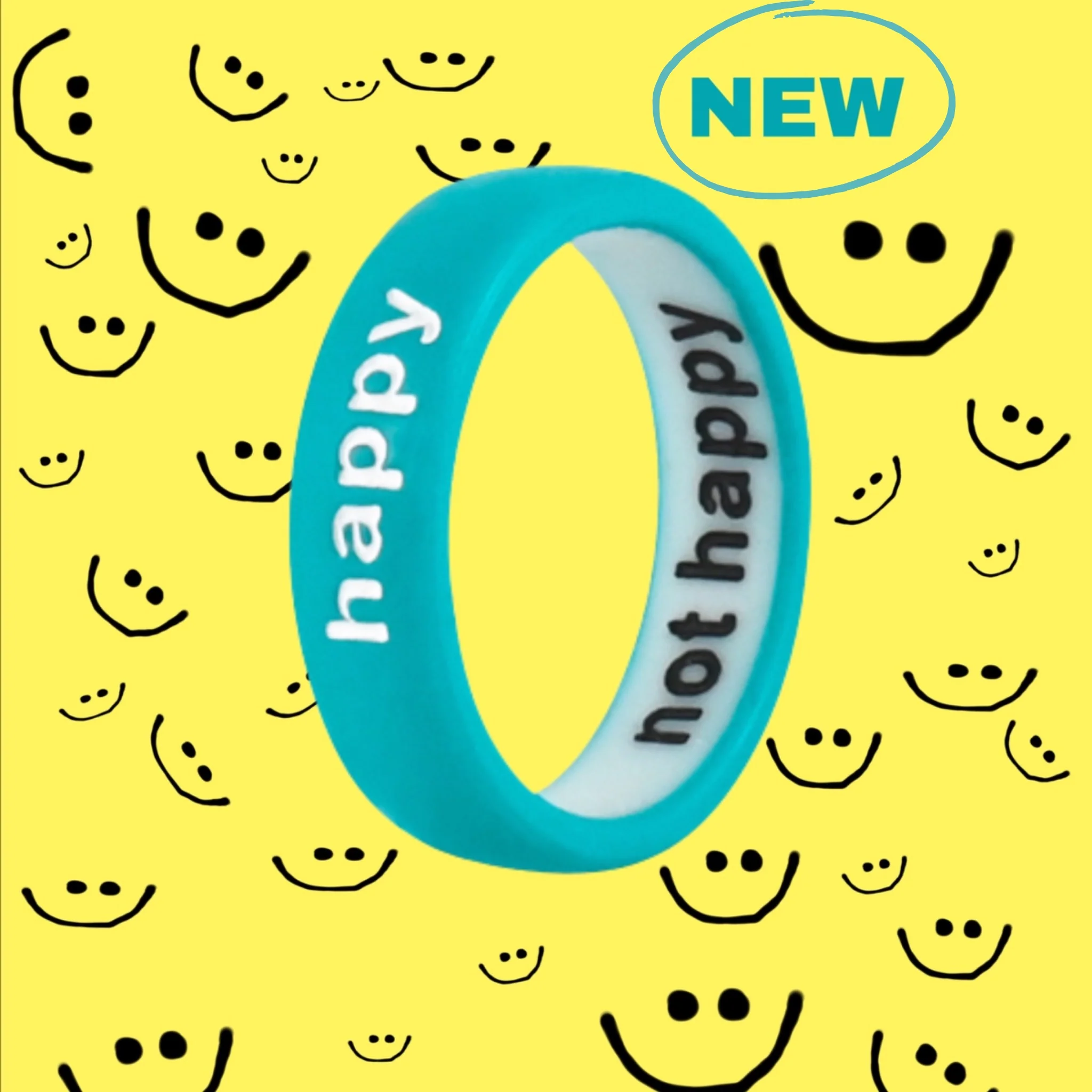 Flip Reversible happy / not happy Ring - Image 18