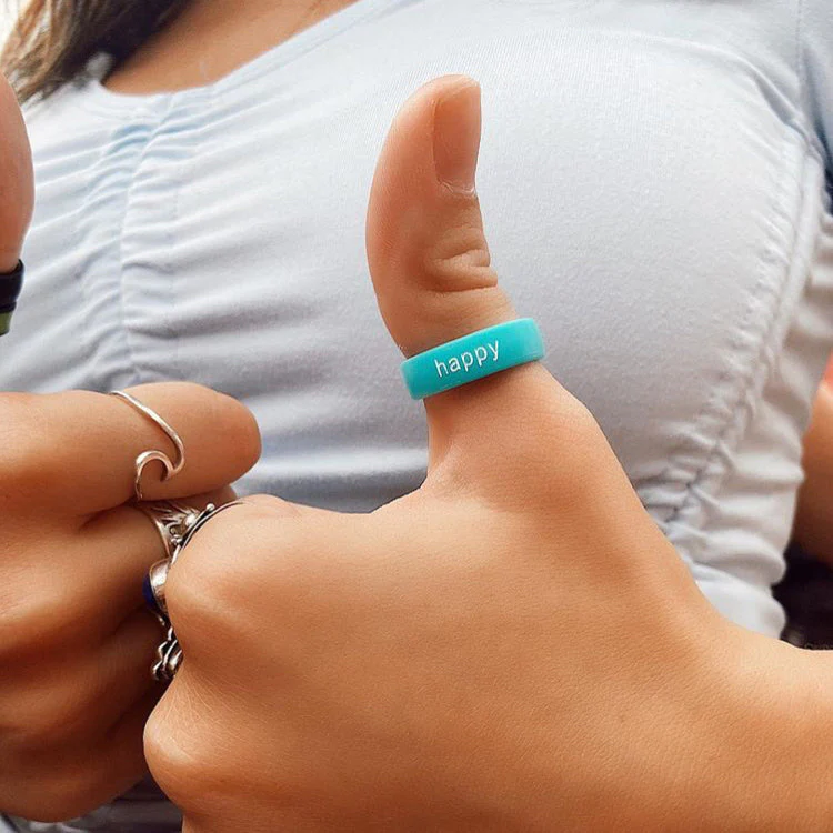 Flip Reversible happy / not happy Ring - Image 9