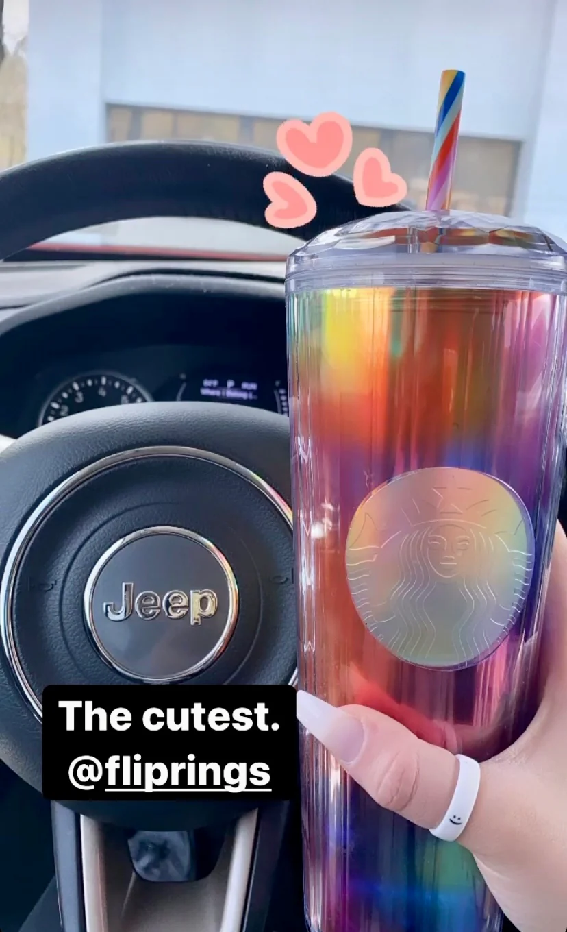 Flip Reversible smile / frown ring white - Image 8