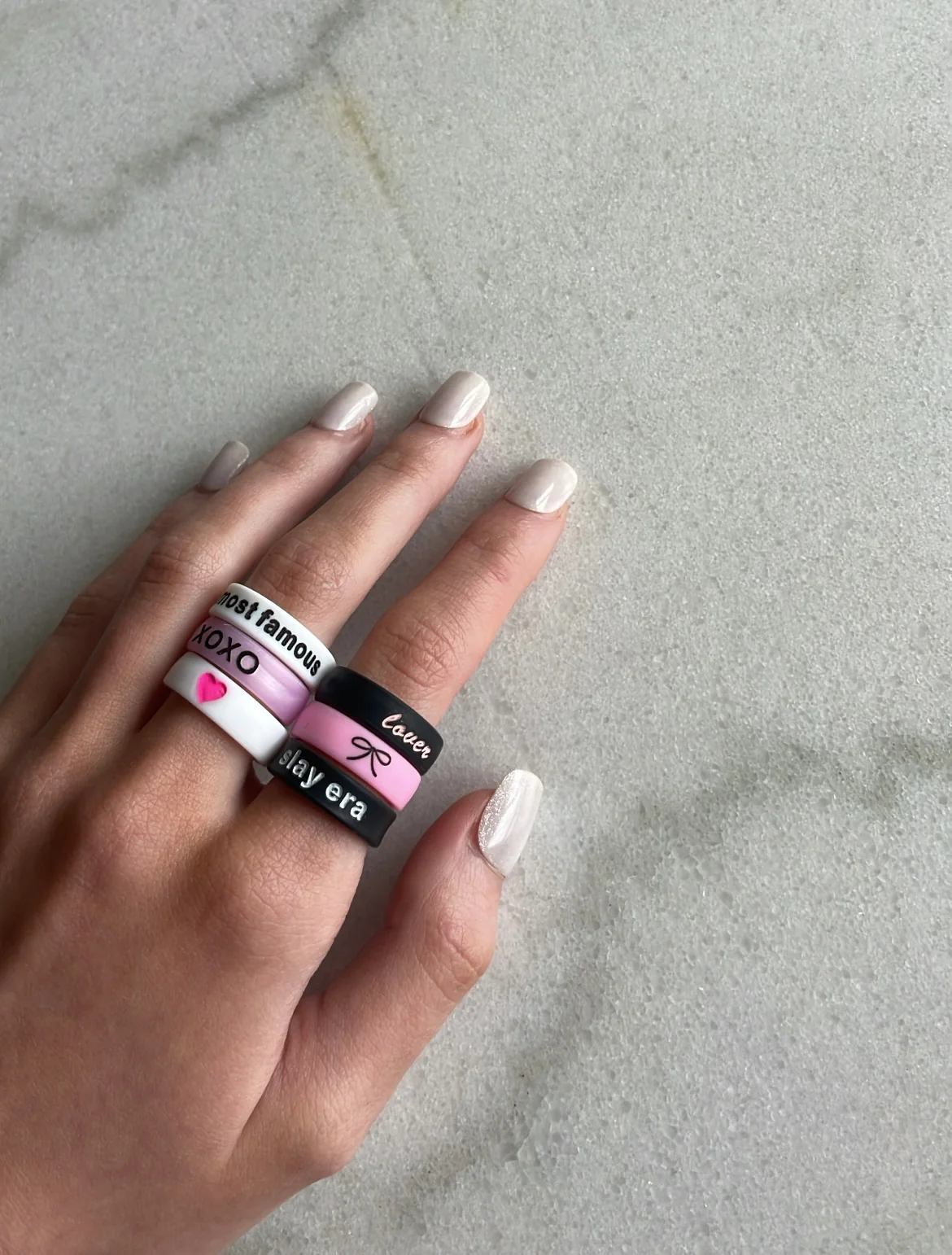 Flip Reversible bow / j'adore ring - Image 6