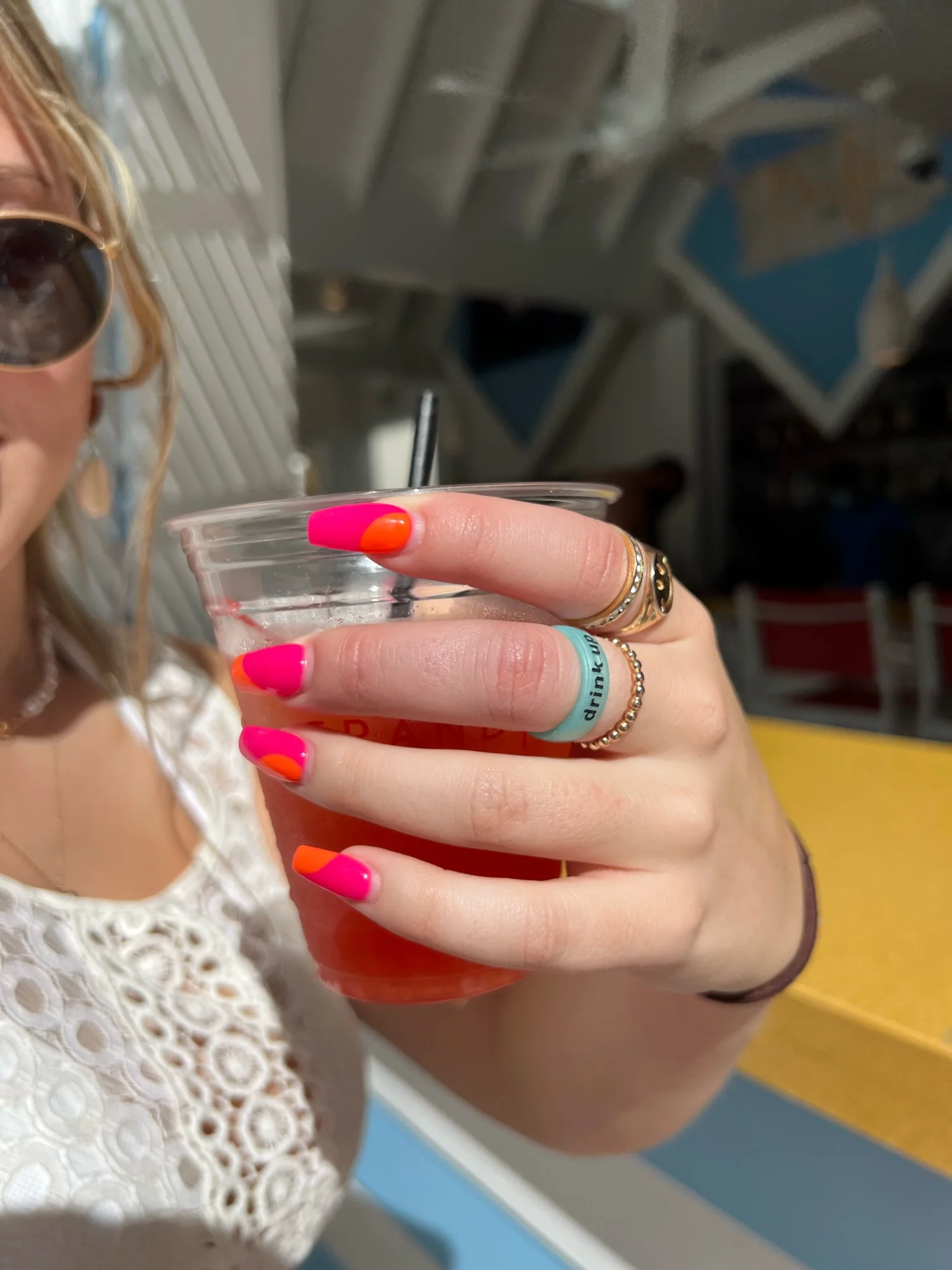 Flip Reversible drink up / hungover turquoise Rings - Image 5