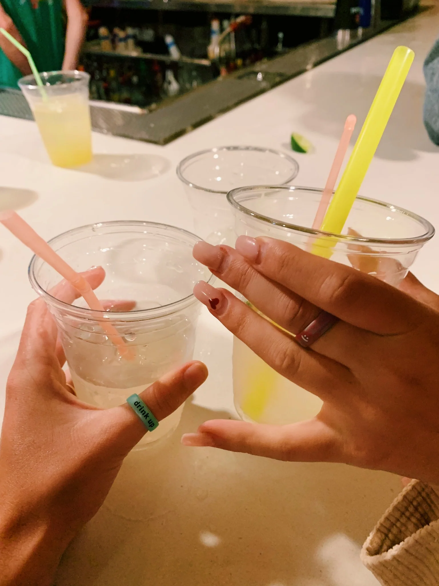 Flip Reversible drink up / hungover turquoise Rings - Image 6