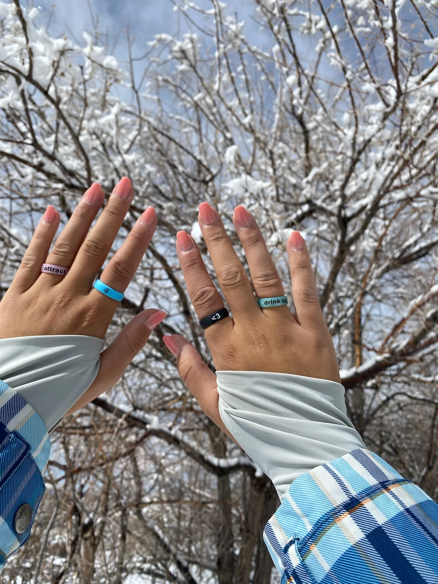 Flip Reversible drink up / hungover turquoise Rings - Image 7