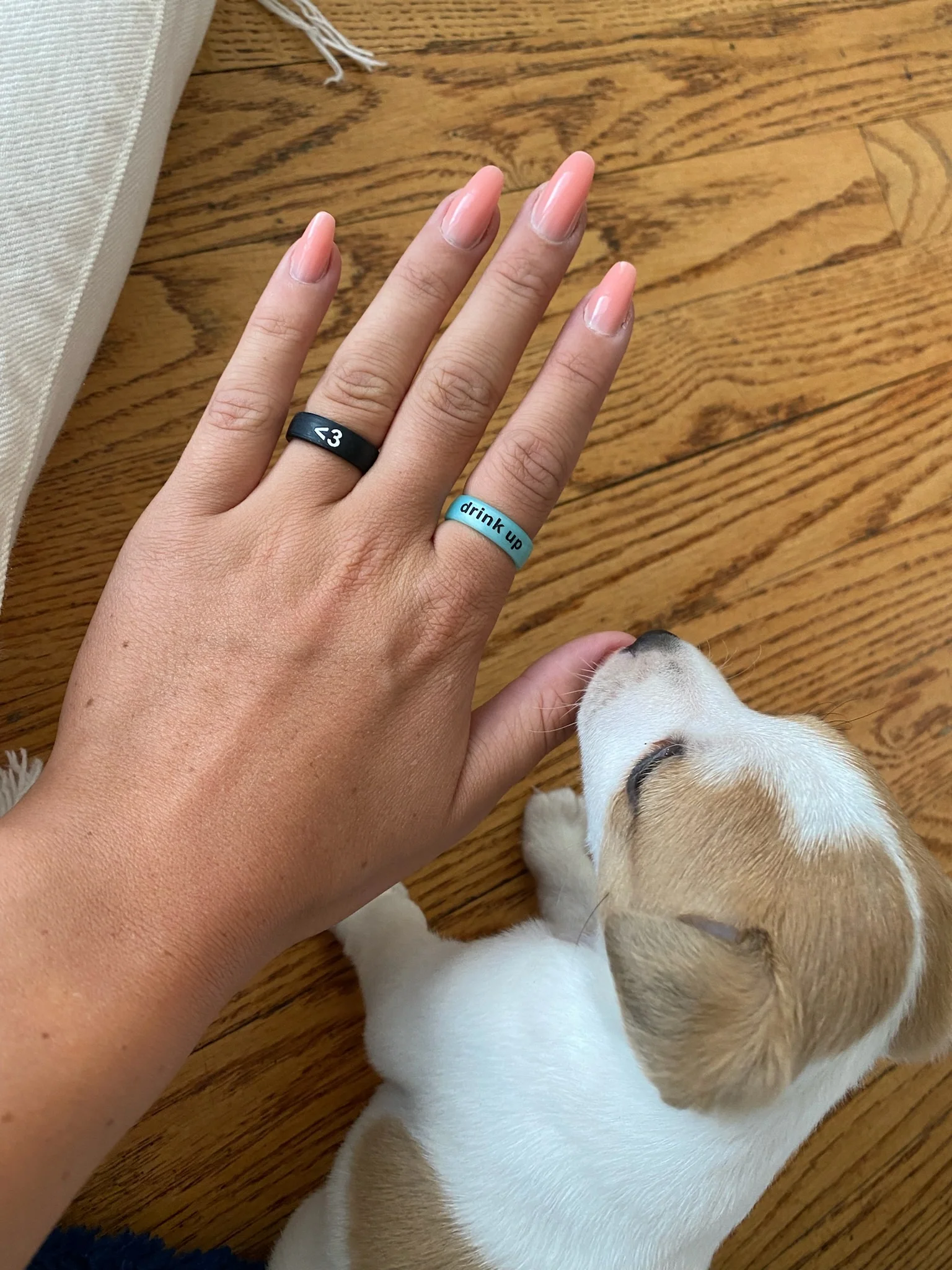 Flip Reversible drink up / hungover turquoise Rings - Image 8