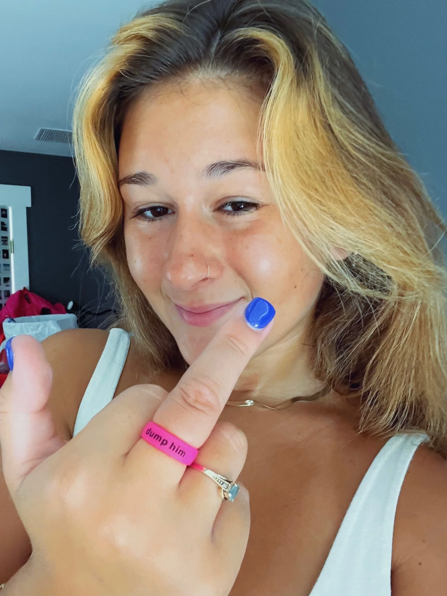 Flip Reversible dump him / f*ck him ring Ring - Image 3