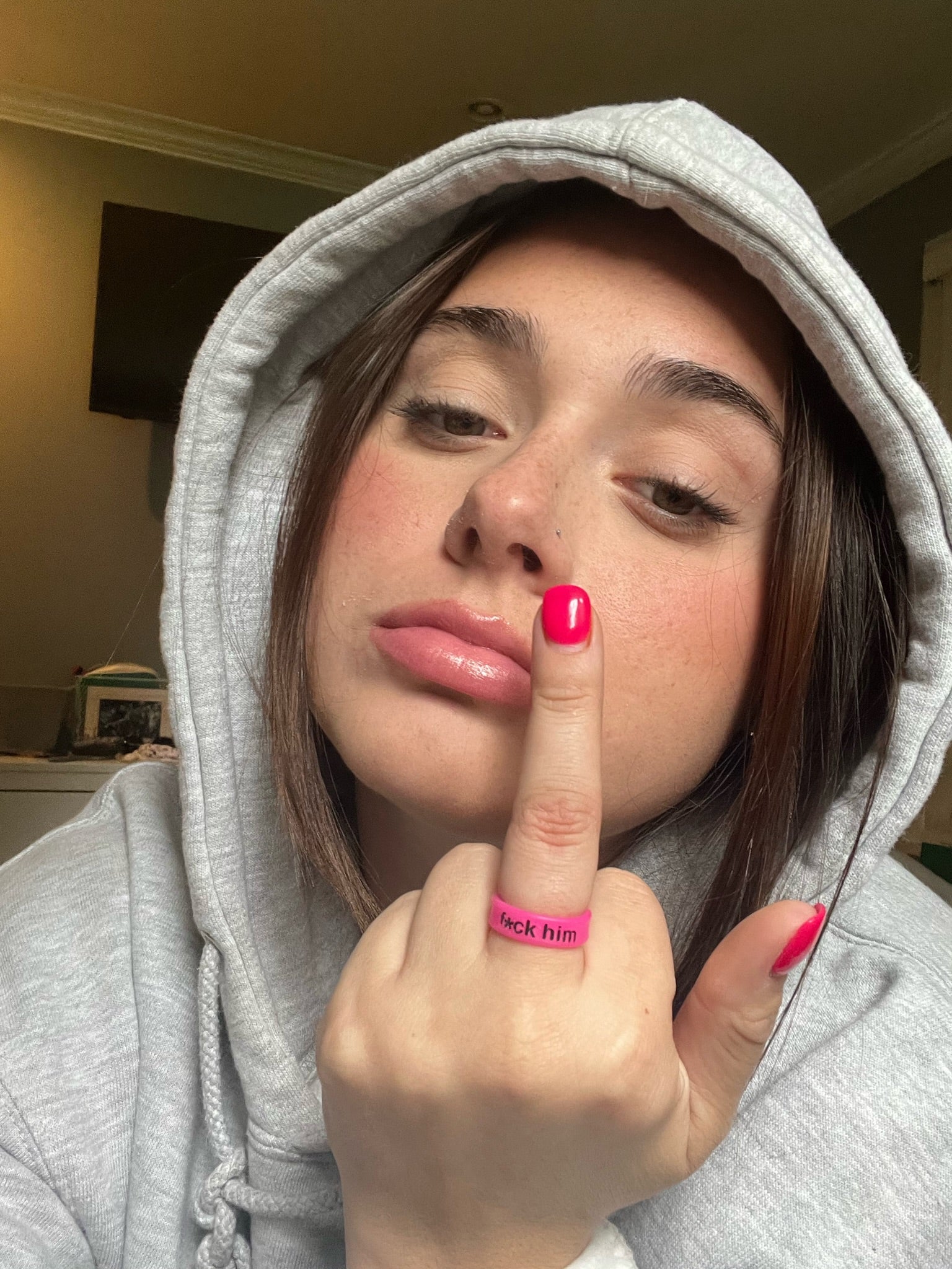 Flip Reversible dump him / f*ck him ring Ring - Image 9