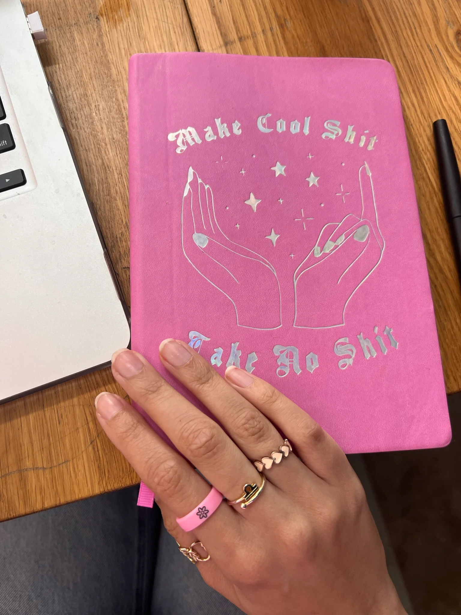 Reversible Flip Flower Power Pink Ring - Image 18