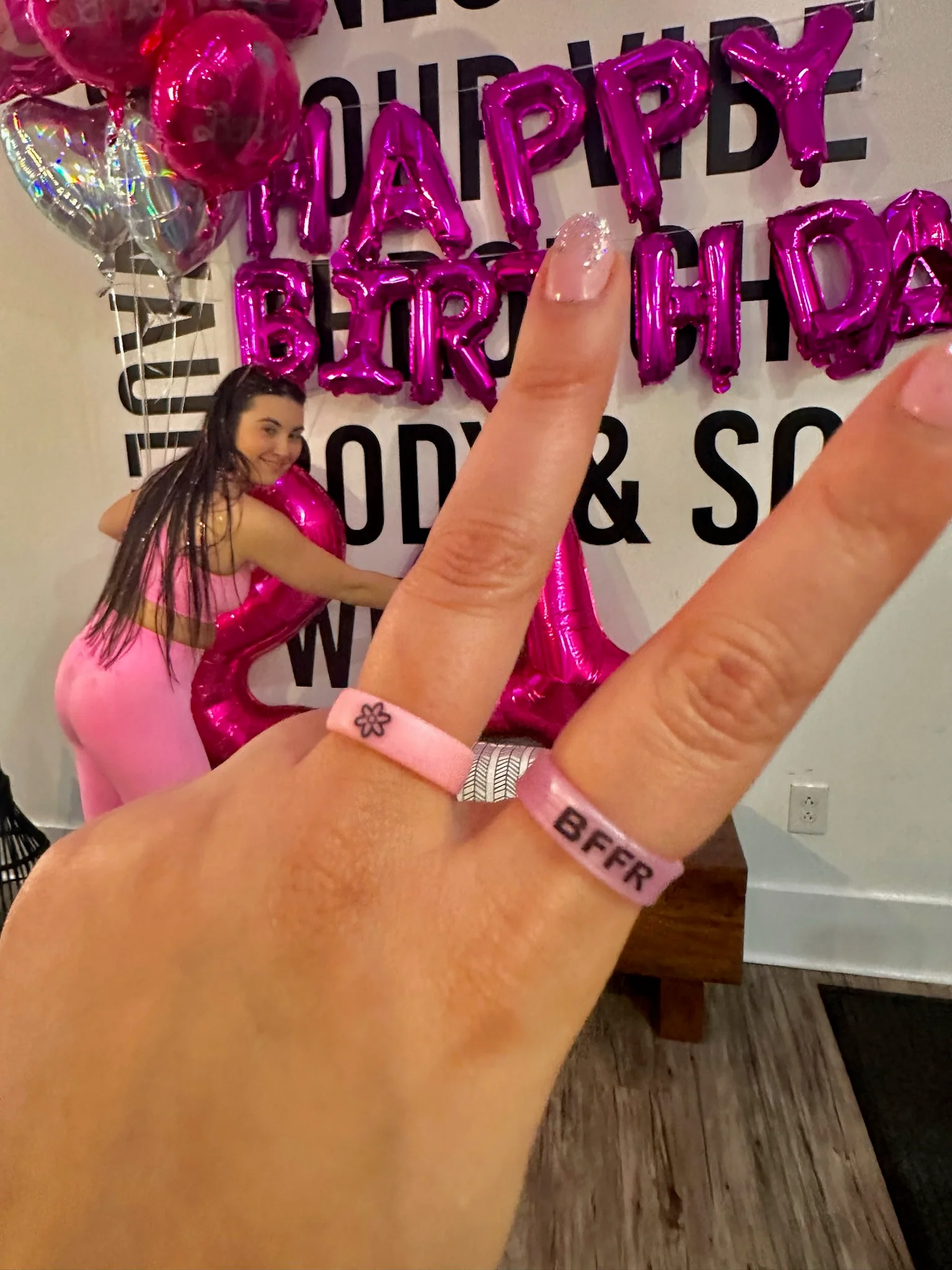 Reversible Flip Flower Power Pink Ring - Image 30