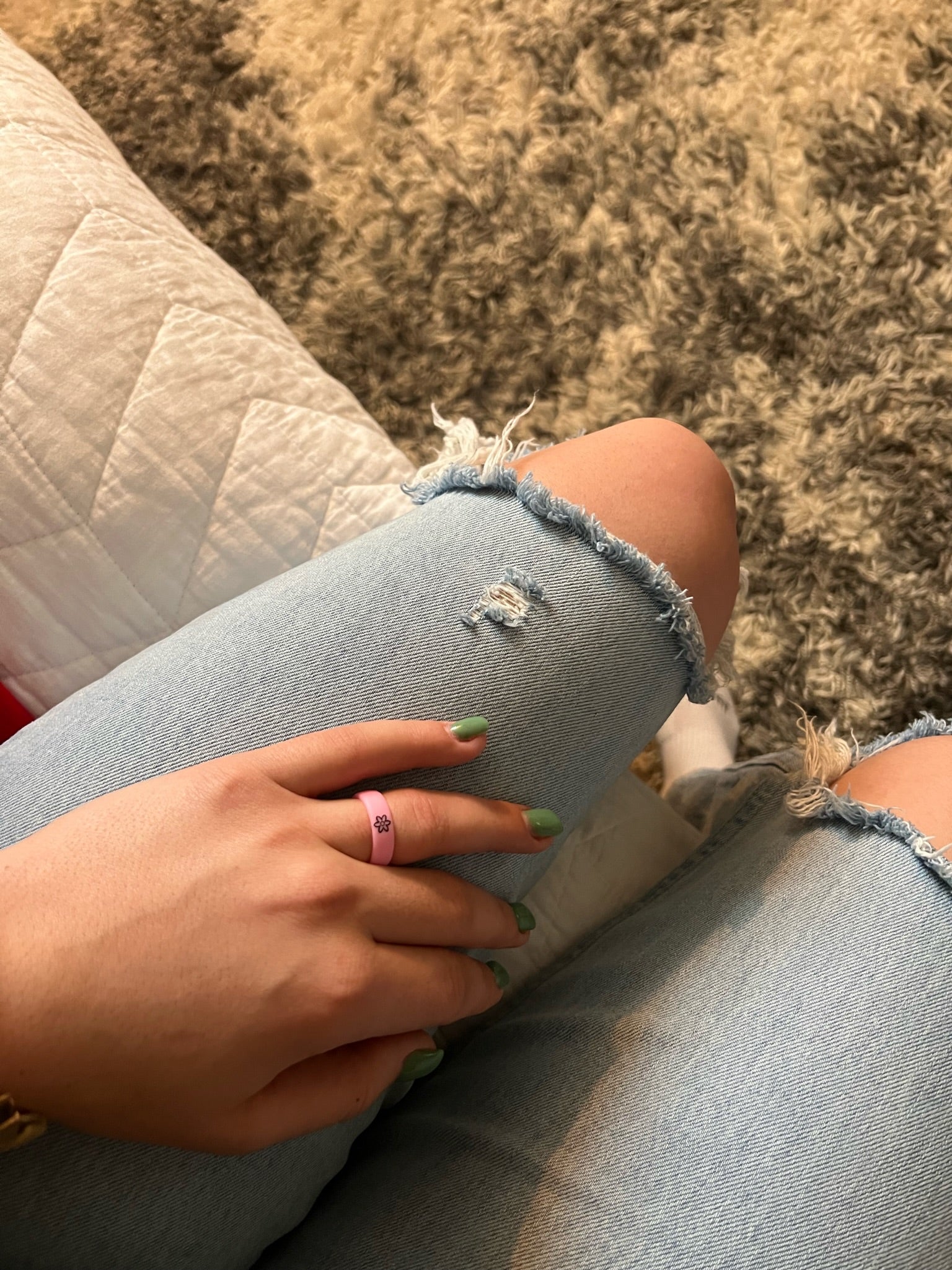 Reversible Flip Flower Power Pink Ring - Image 9