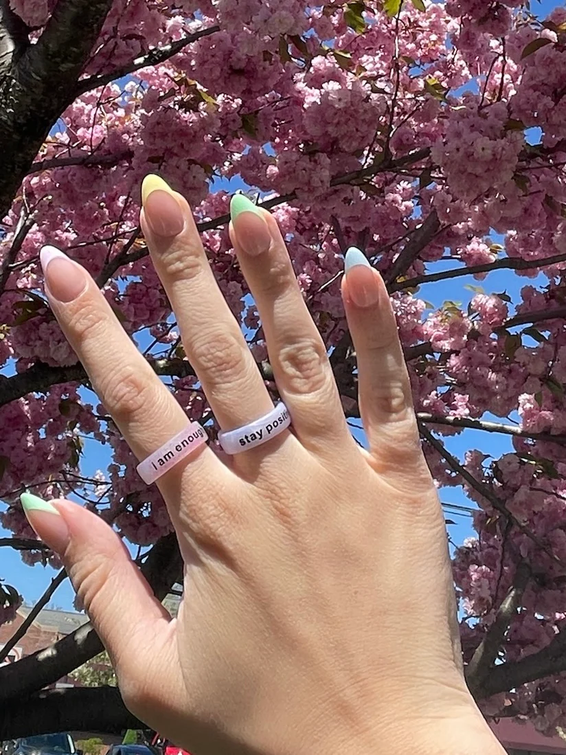 Flip Reversible i am worthy / i am enough ring - Image 10