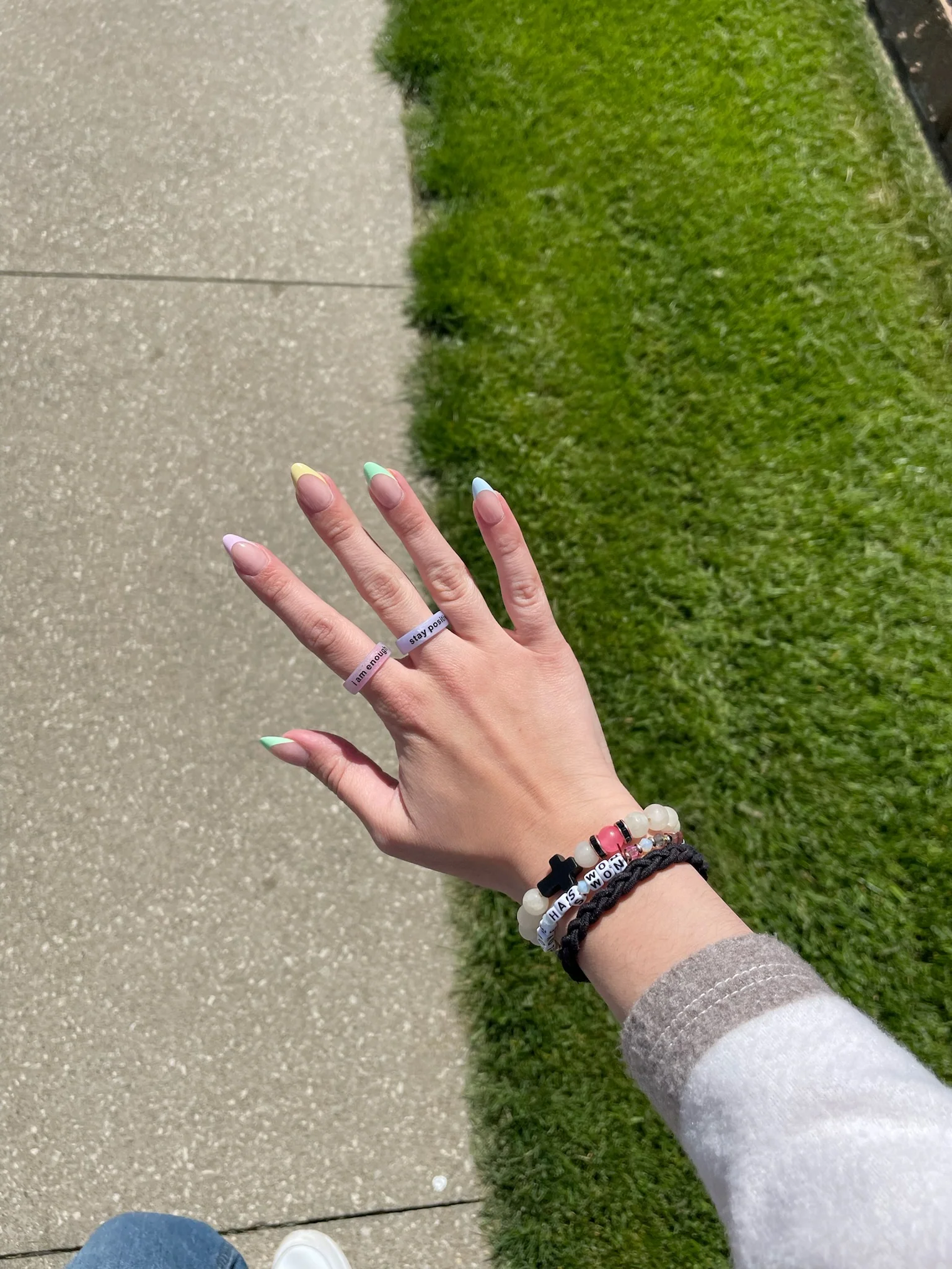 Flip Reversible i am worthy / i am enough ring - Image 11