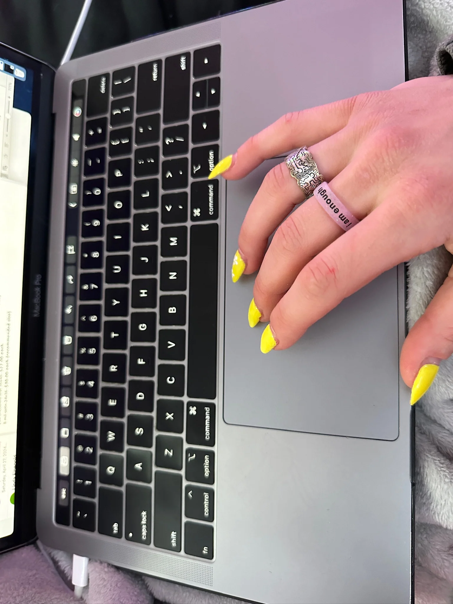 Flip Reversible i am worthy / i am enough ring - Image 12