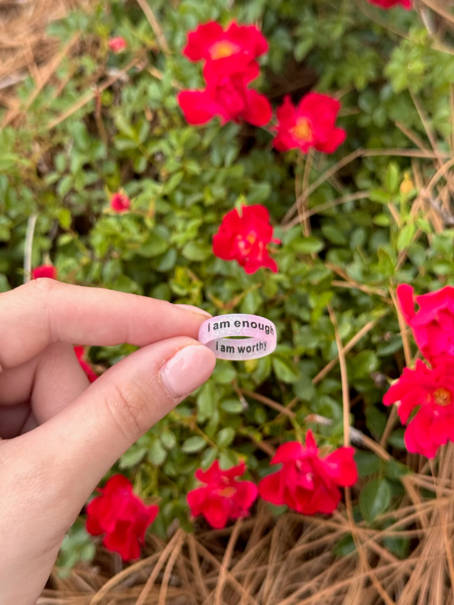 Flip Reversible i am worthy / i am enough ring - Image 16