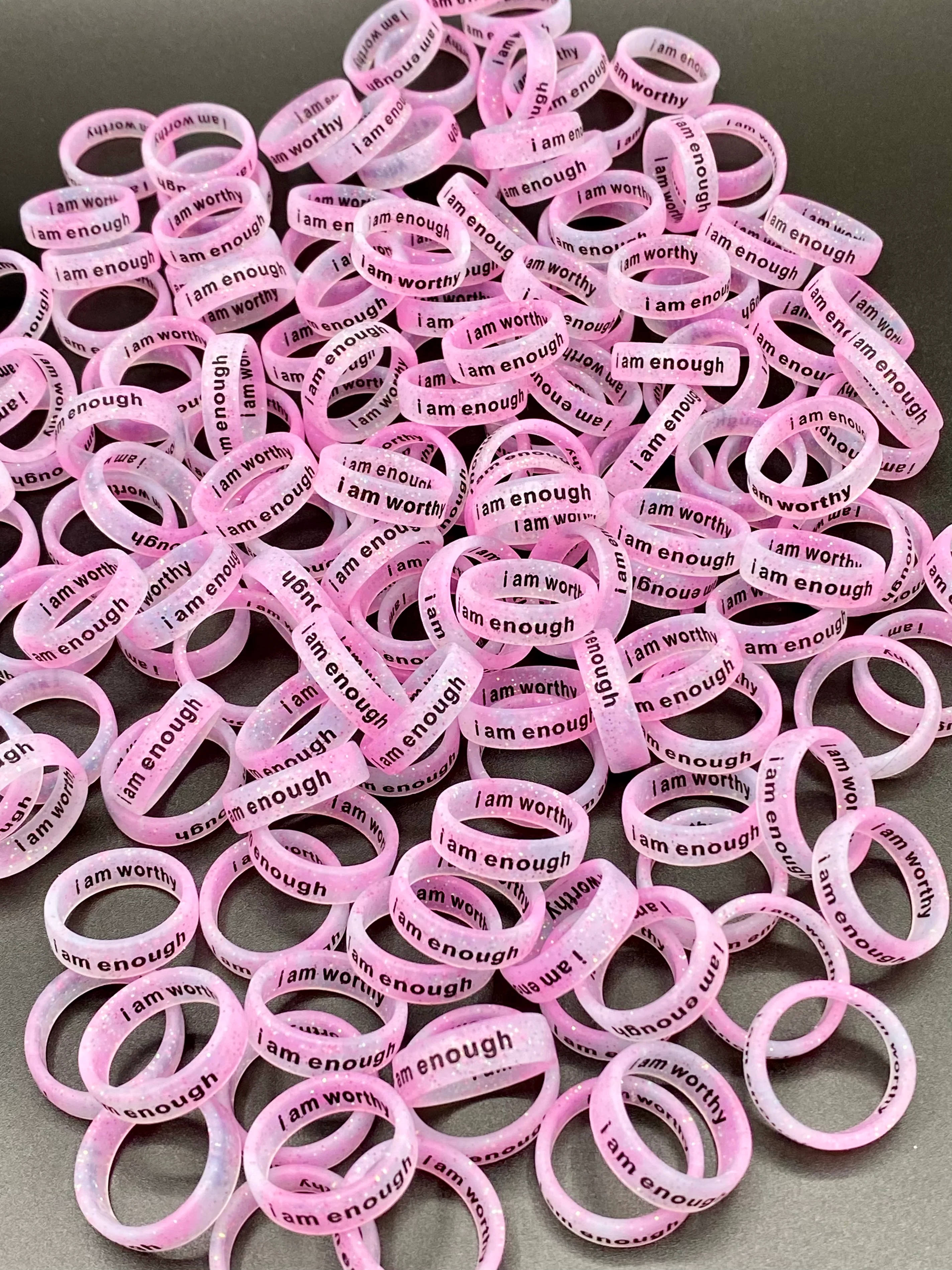 Flip Reversible i am worthy / i am enough ring - Image 3