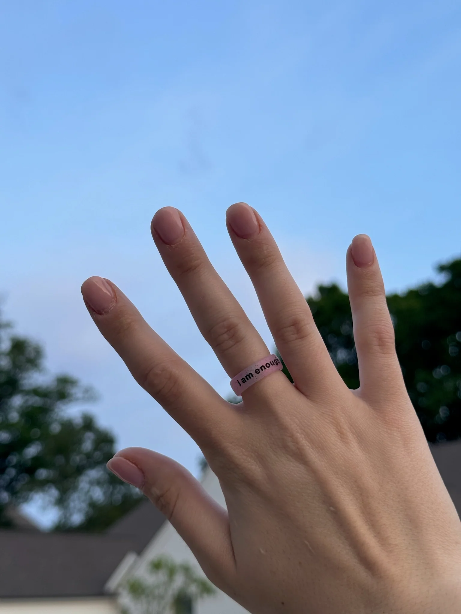 Flip Reversible i am worthy / i am enough ring - Image 8