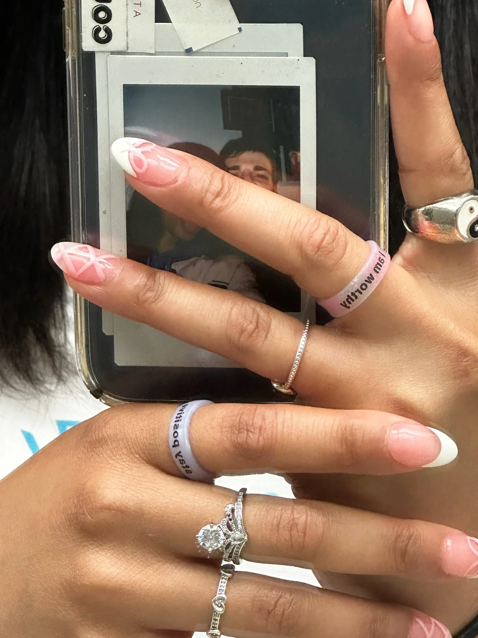 Flip Reversible i am worthy / i am enough ring - Image 9