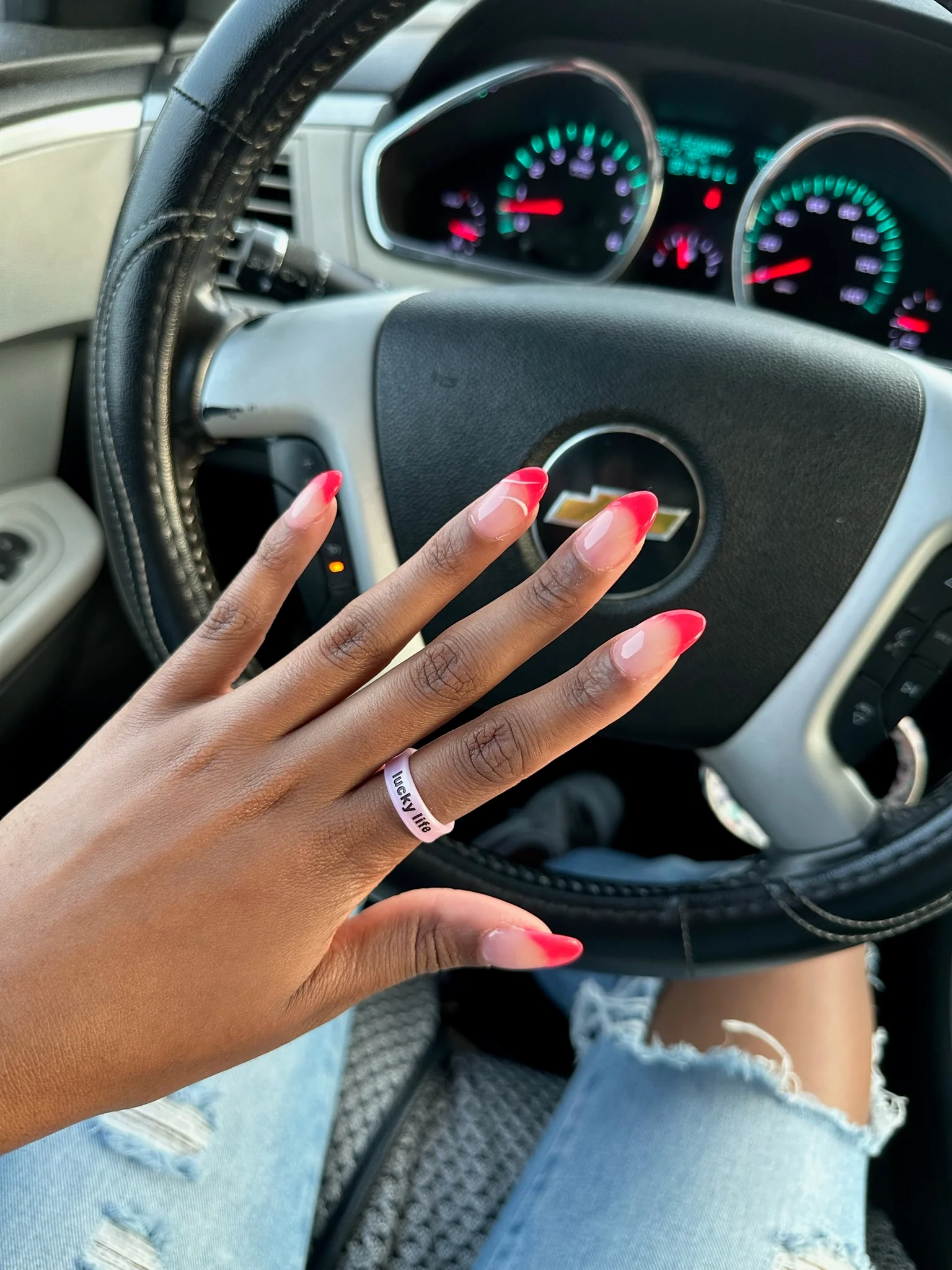 Flip Reversible lucky girl / lucky life ring - Image 26