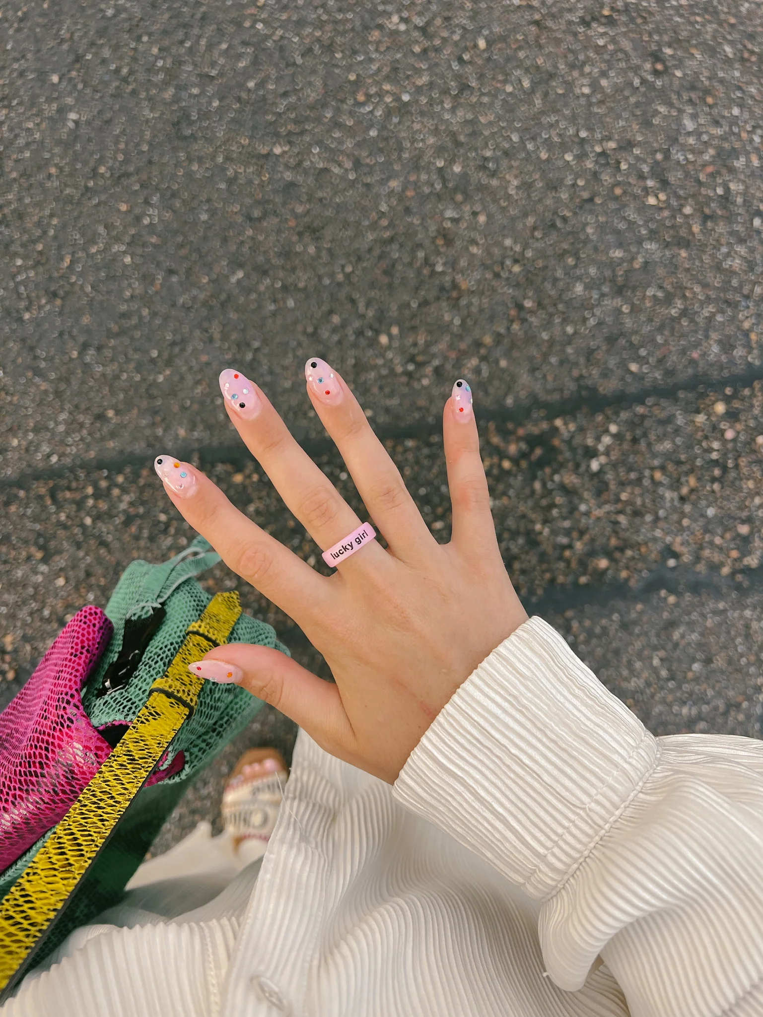 Flip Reversible lucky girl / lucky life ring - Image 9