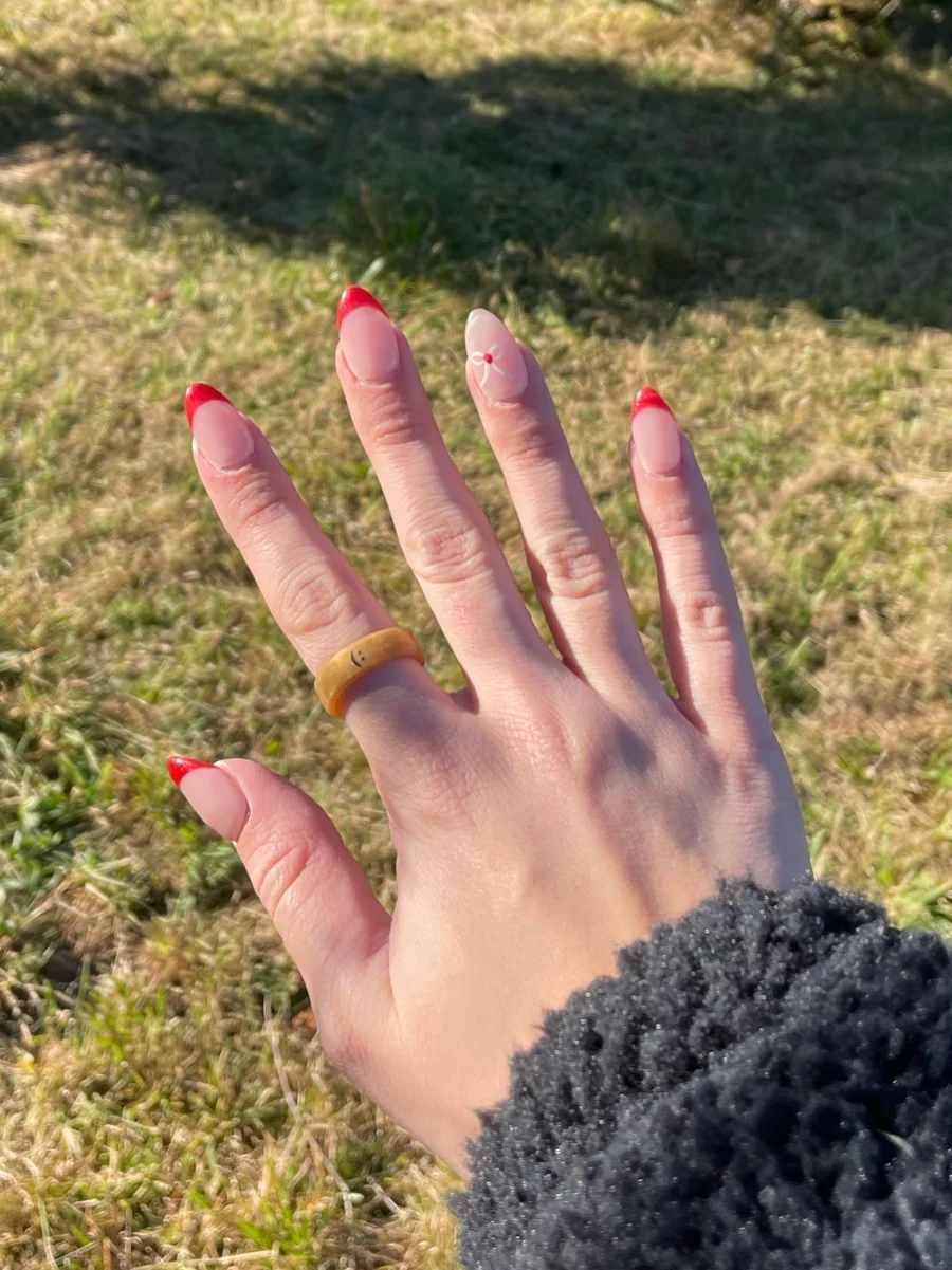 Flip Reversible smile / frown gold ring - Image 6