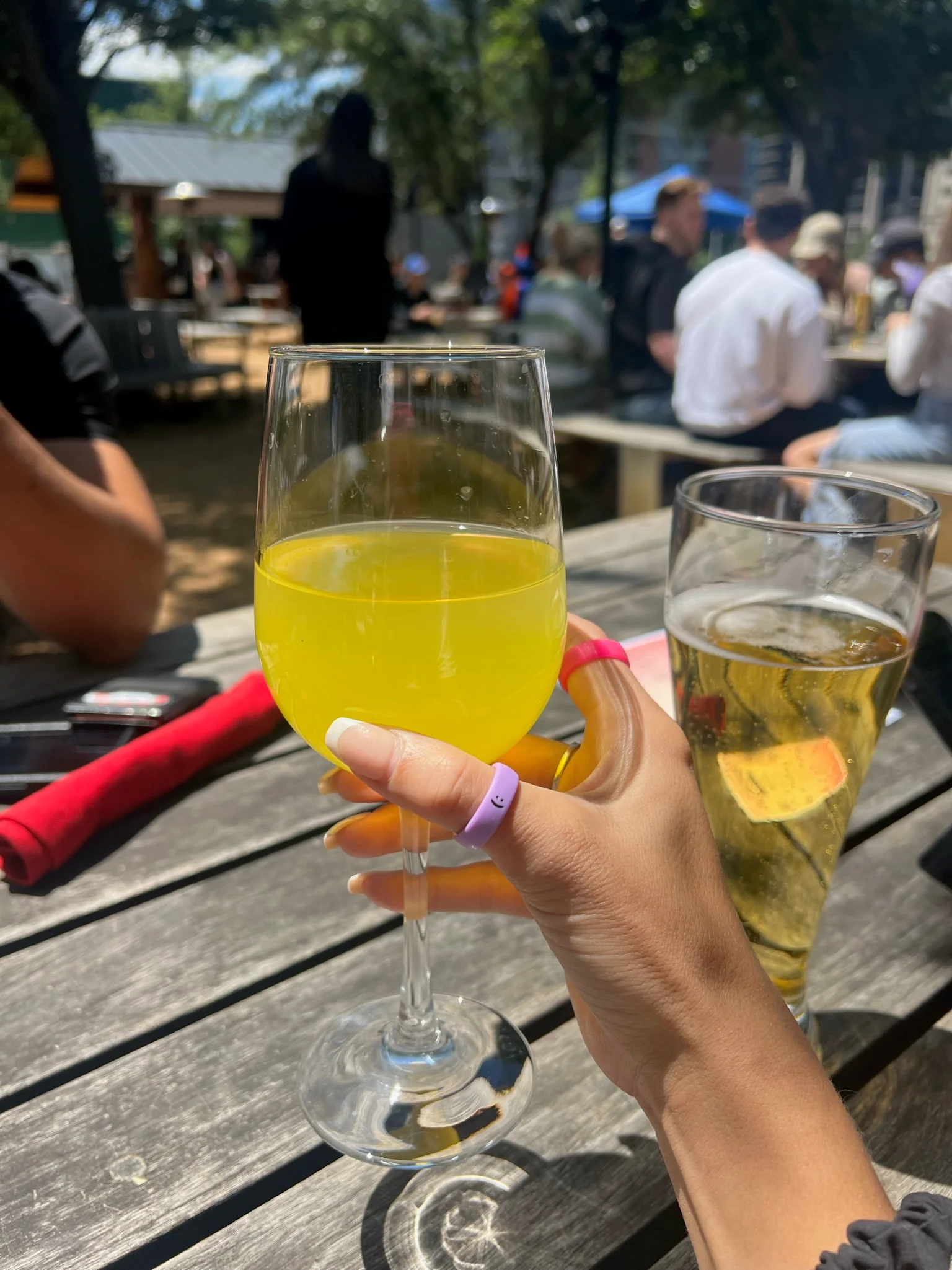 Flip Reversible smile / frown ring lavender - Image 6