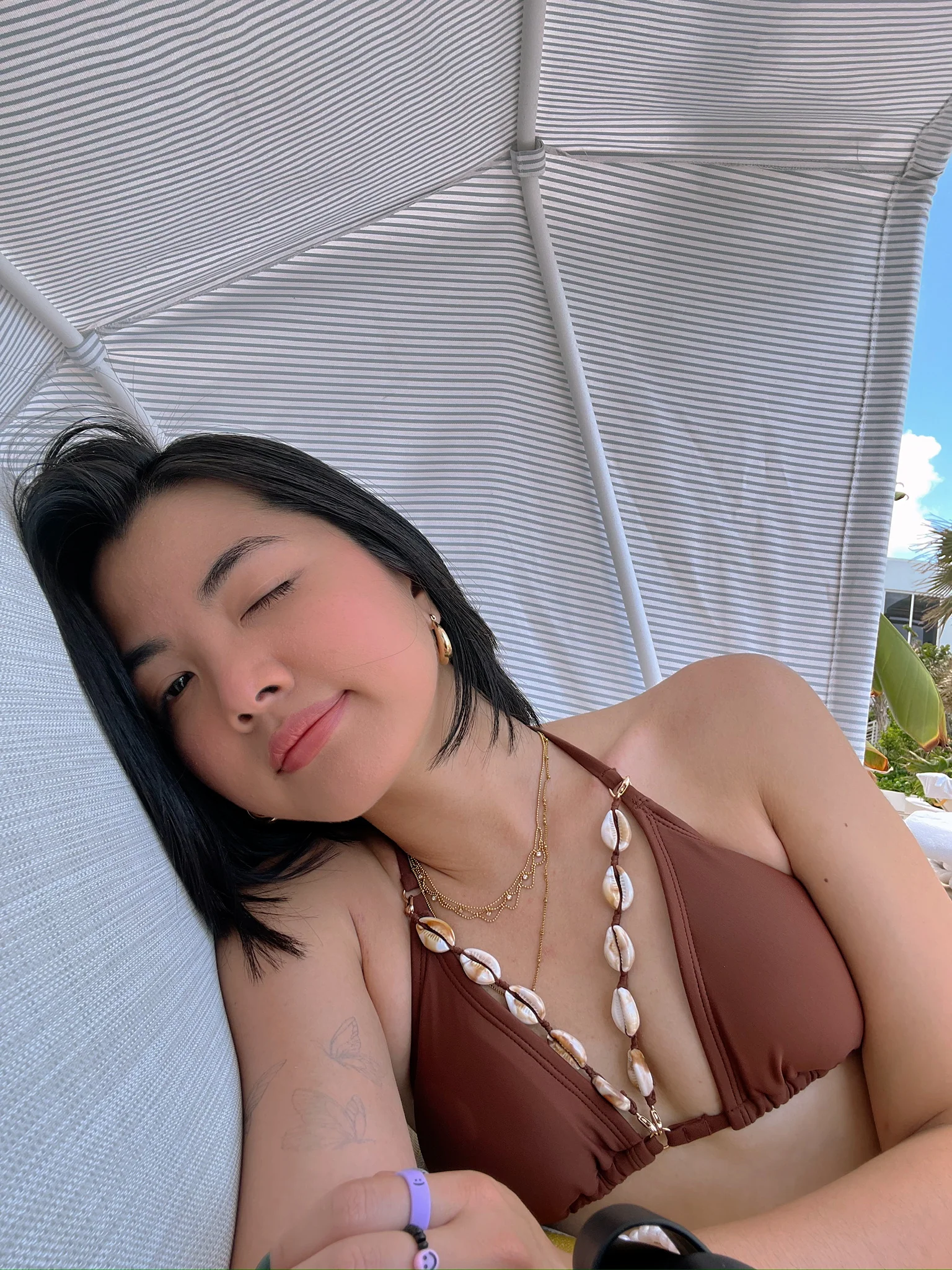 Flip Reversible smile / frown ring lavender - Image 9