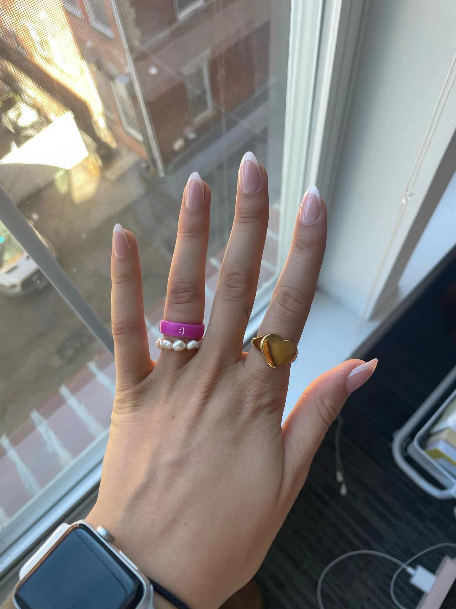 Flip Reversible smile / frown ring magenta - Image 11