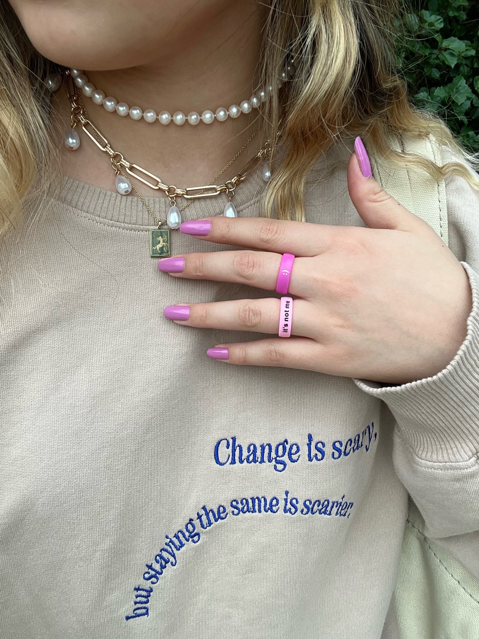 Flip Reversible smile / frown ring magenta - Image 13