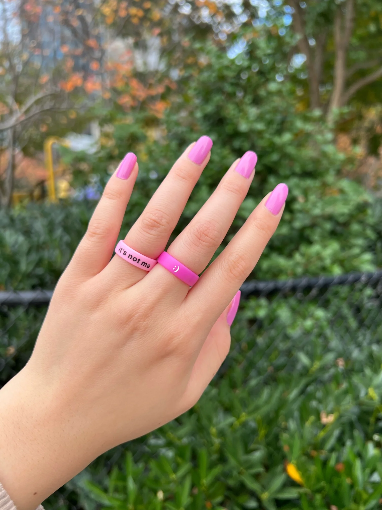 Flip Reversible smile / frown ring magenta - Image 14