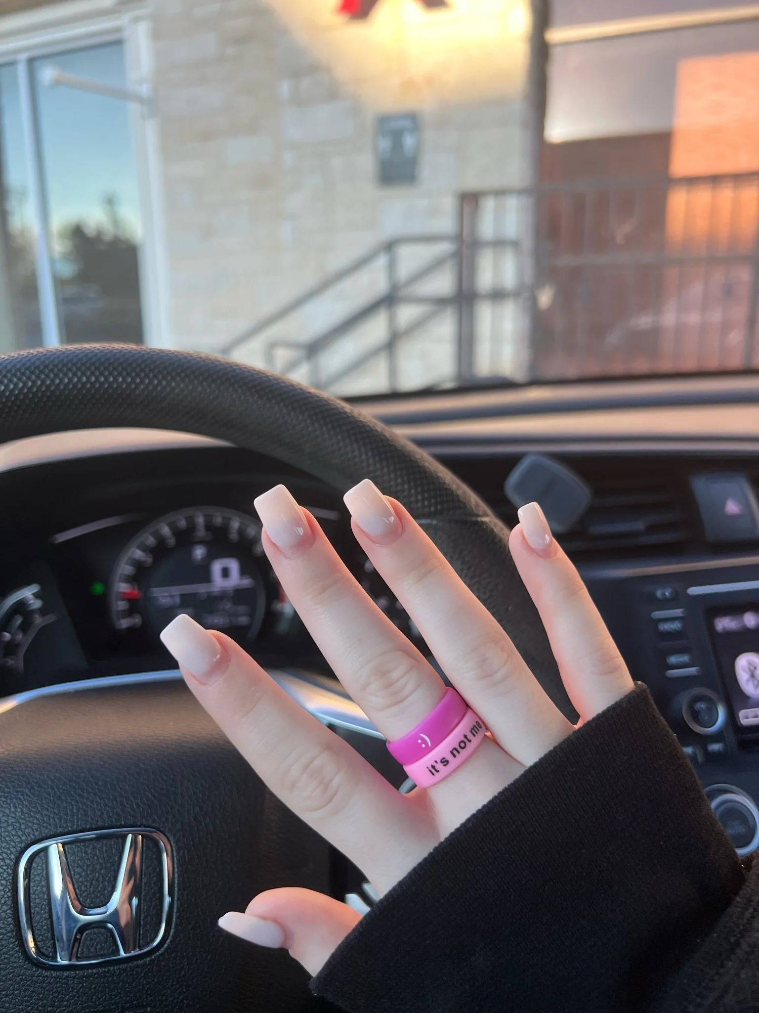 Flip Reversible smile / frown ring magenta - Image 7