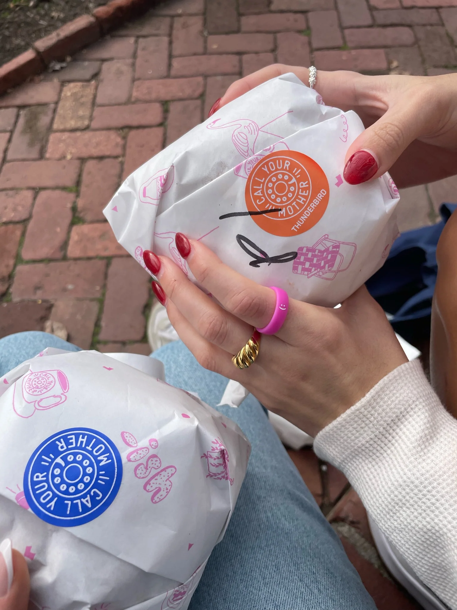 Flip Reversible smile / frown ring magenta - Image 9