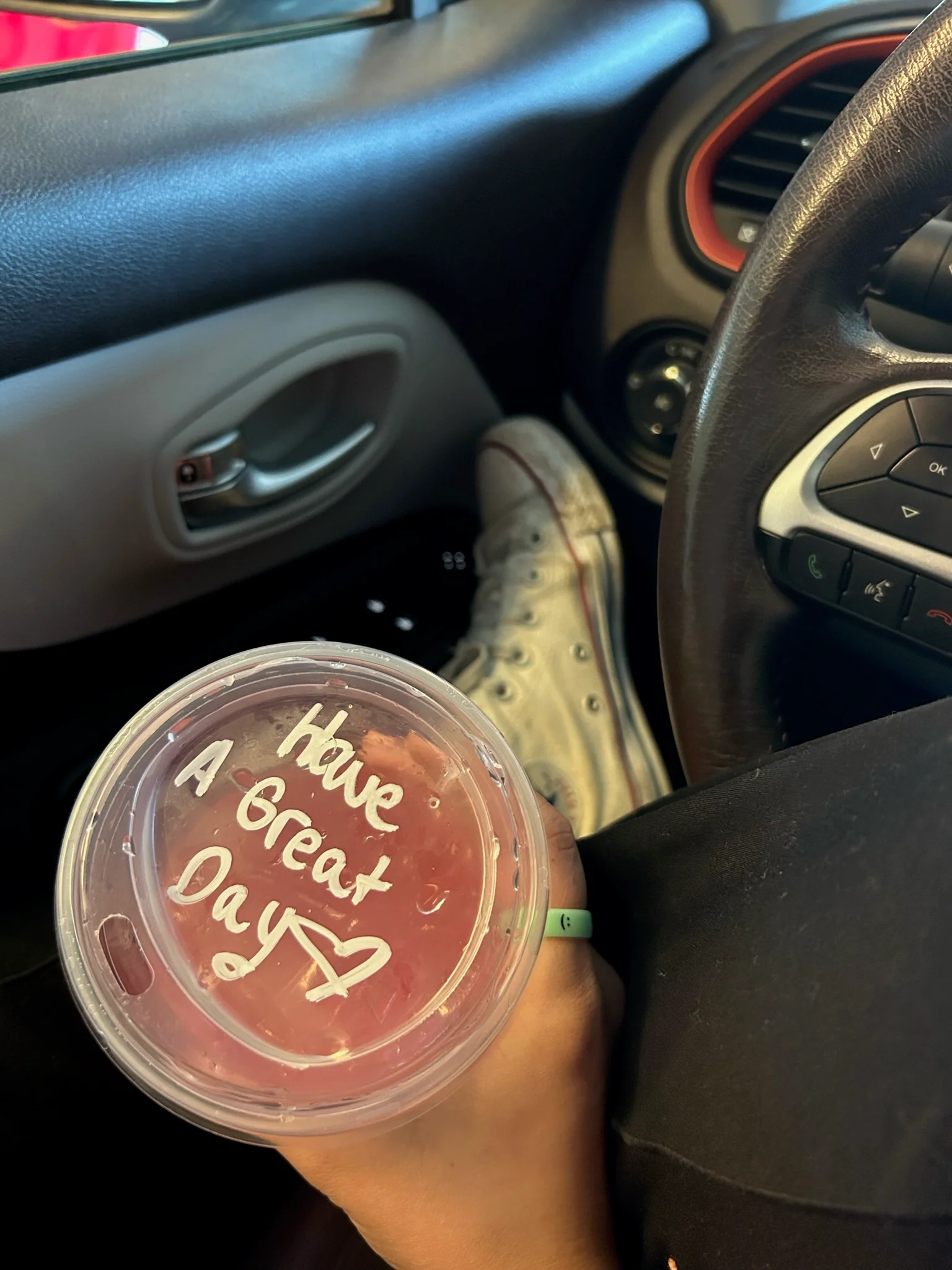 Flip Reversible smile / frown ring matcha green - Image 12